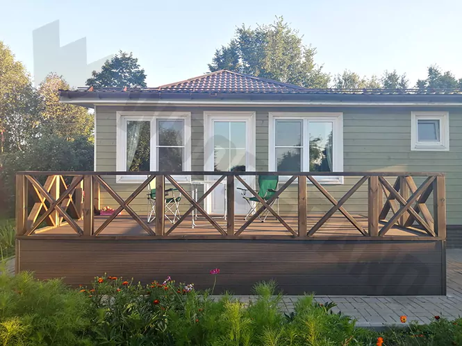 Высокая терраса из ДПК